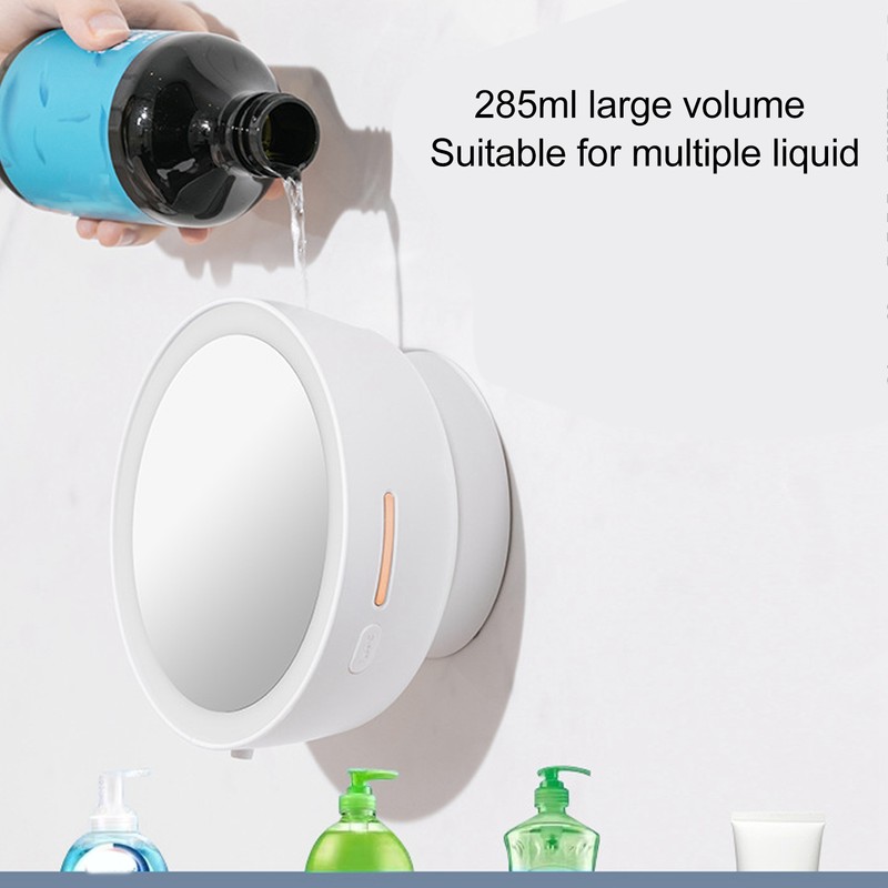 Automatic Foaming Soap Dispenser Rechargeable Infrared Induction Makeup Mirror Touchless