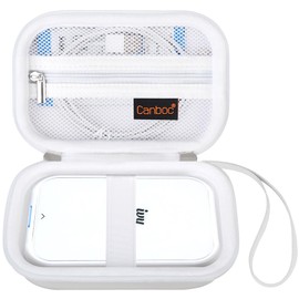 Canboc Carrying Case for Canon Ivy 2 1 CLIQ+2 CLIQ 2 Mini Photo Printer, Ivy 2 Wireless Bluetooth Instant Camera Printer Bag, Mesh Pocket fit Photo Paper, Cable, White(Case Only)