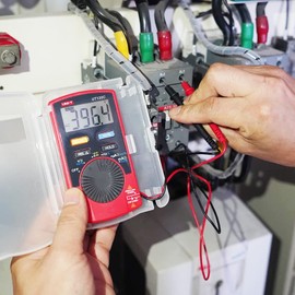 UT120C Pocket Size Stype Digital Multimeter Auto Range Tester DC AC Voltage Diode Mini Electricity Meter LCD Display