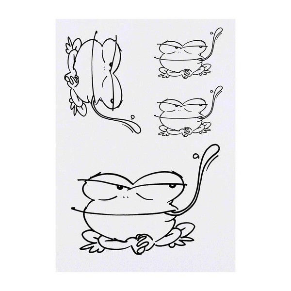 4 x 'Licking Toad' Temporary Tattoos - Water Resistant, Skin-Safe,