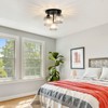 PAUFUL Crystal Semi Flush Mount Ceiling Light,3-Light Modern Close to