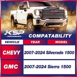 KSP 3" Front Leveling Kits for Silverado 1500 2WD/4WD 2007-2024, Sierra 2WD/4WD 2007-2024, 3 Inch Suspension Strut Spacers Lift Kits for Pickup with 6 Lug