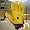 WFX Mens Leather Gardening Gloves Safety Work Gloves for Garden