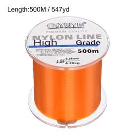 PATIKIL 547Yard/1640FT Fishing Line 12Lb Monofilament Fluorocarbon Coated Orange