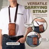 Hengwin Genuine Leather Crossbody Bag for Men/Women, Small Messenger Bag