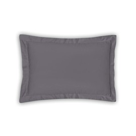 MAGANO® Luxury Cushion Cover 50 x 70 cm, Grey, Bamboo & Cotton Satin, 400 TC Premium Quality, Hypoallergenic and Climate Regulating, 5 cm Raised Seam, Pillowcase 50 x 70 cm, Dark Grey