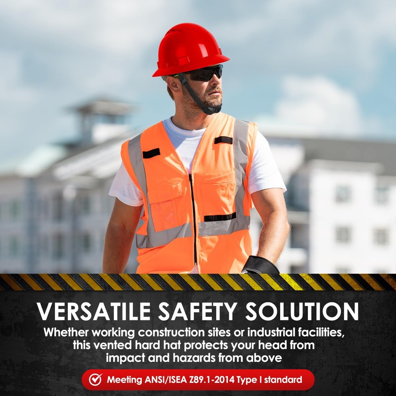 Zeluga 15-439 HDPE Full Brim Hard Hat, Construction Safety Helmet