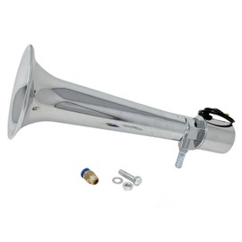 Deco Trahorn Air Horn Blasting Sound Cracktion 12 V 24 V Universal Yankee Horn Truck Ship Dump (Silver Plated)