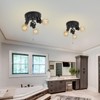 SEEBLEN 3 Light Flush Mount Ceiling Light with Pull Chain,