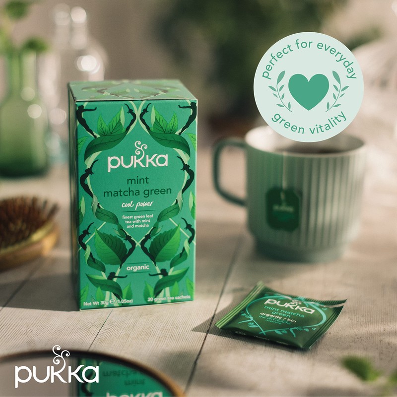 Pukka Herbs | Mint Matcha Green Organic Herbal Tea |