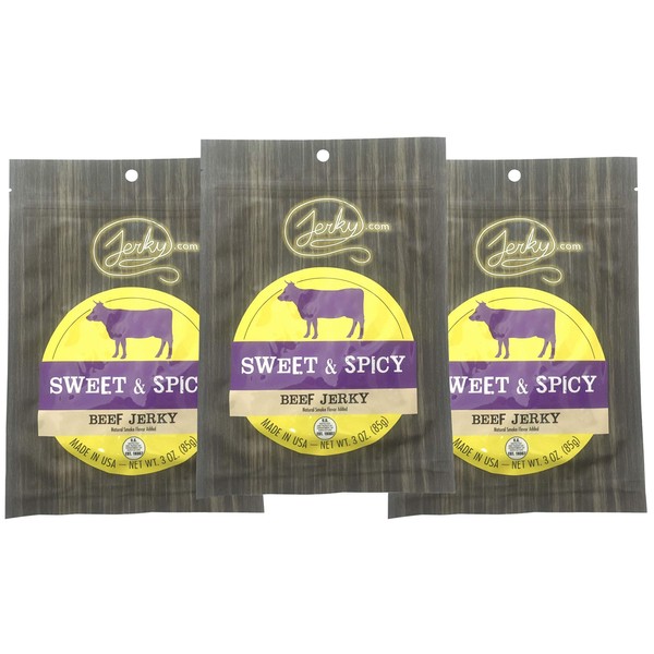Jerky.com's Sweet & Spicy Beef Jerky - 3 PACK -