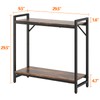 Livofloral Narrow Console Table, Small Entryway Table with 2 Support