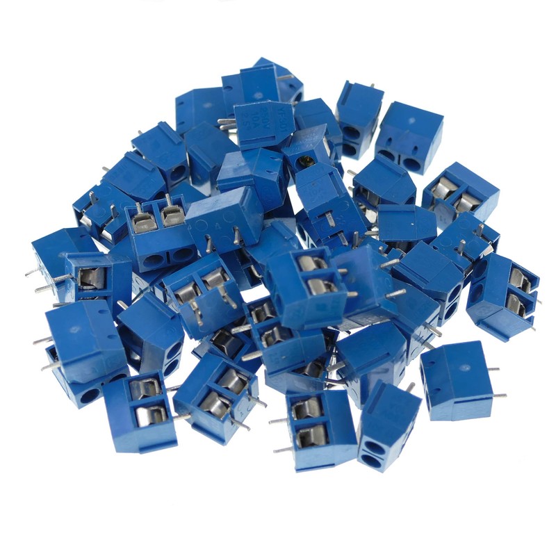 50 x Print Terminals 2-Pin PCB Terminal Block