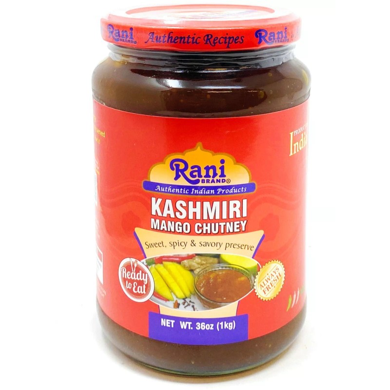 Rani Kashmiri Mango Chutney (Indian Preserve) 36oz (2.2lbs) 1kg Glass
