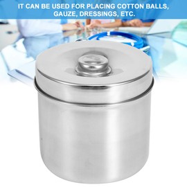 Stainless Steel Ointment Jar, Dressing Cotton Box, Iodophor Gauze Container, Lid Reagent Bottles Supplies