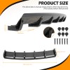 JMTBNO Rear Bumper Diffuser Lip Splitter Shark Fin Carbon For
