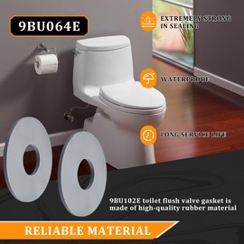 9BU064E Toilet Flush Valve Seal Gasket Fit for TOTO Aquia Toilets,fits for TOTO ST464M,412M, 413M, and 416M Flush Valve Seal Gasket,Replace 9BU102E (4 Pack)