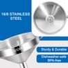 Metal Stainless Steel Funnels, Large Small Funnel Set of 3