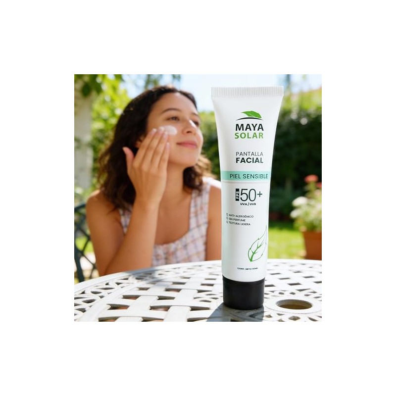 MAYA SOLAR Protector Solar Facial Fps 50+, 50ml (Piel Sensible