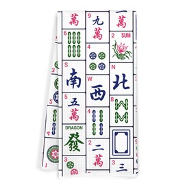 Mahjong Lover Player Gifts Kitchen Bathroom Hand Towels 16x24 Inch