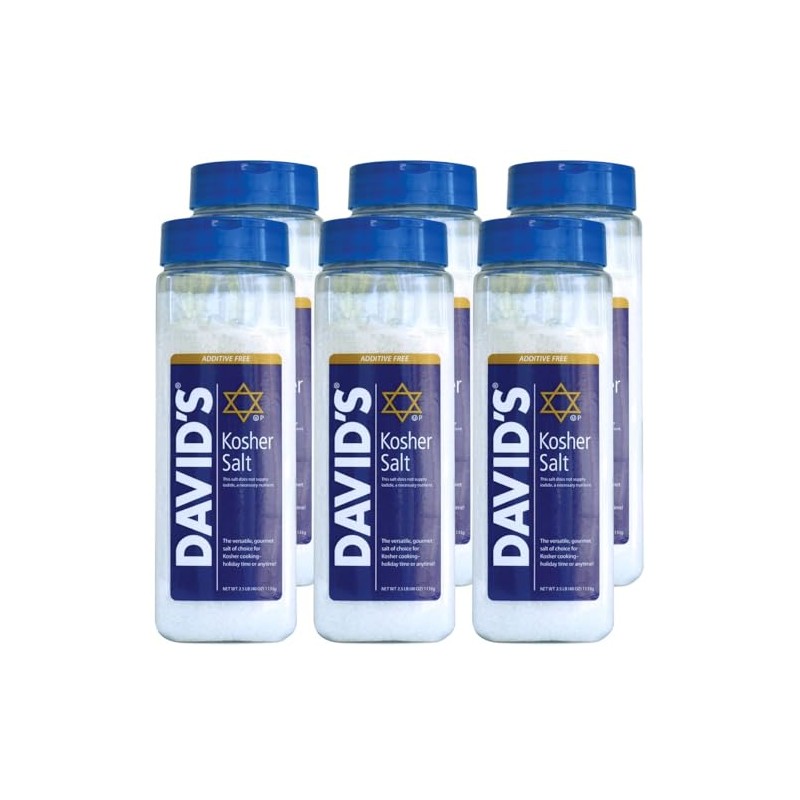 DAVID'S, KOSHER SALT, Pack of 6, Size 40 OZ -
