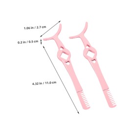 Gogogmee 2pcs Lash Clamp Tweezers with Comb Eyelash Tweezers for Women False Lashes Applicator Tool Beauty Tool Set