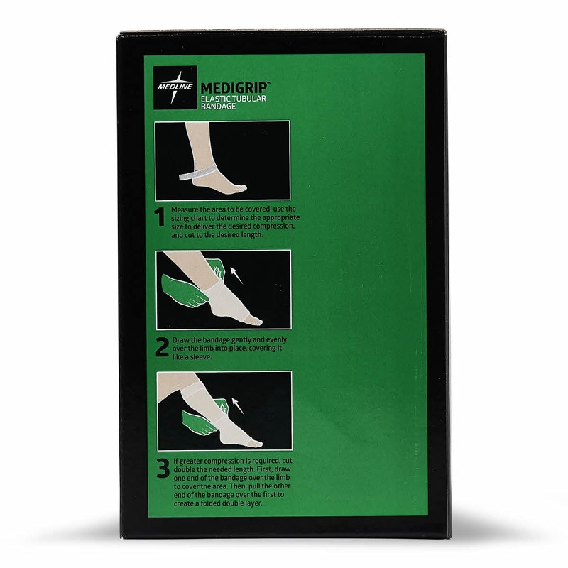 Medline Medigrip Elastic Tubular Bandages, Size E, For Legs or