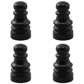 SQXBK 4PCS Black Lamp Finial Iron Lamp Finials Cap Knob Lamp Shade Solid Brass Finial for Lamps Table and Floor Lamp Shade Decorations