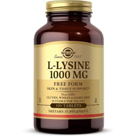 Solgar L-Lysine 1000 mg, 100 Tablets