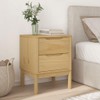 vidaXL Bedside Cabinet Floro - Solid Pine Wood Nightstand with