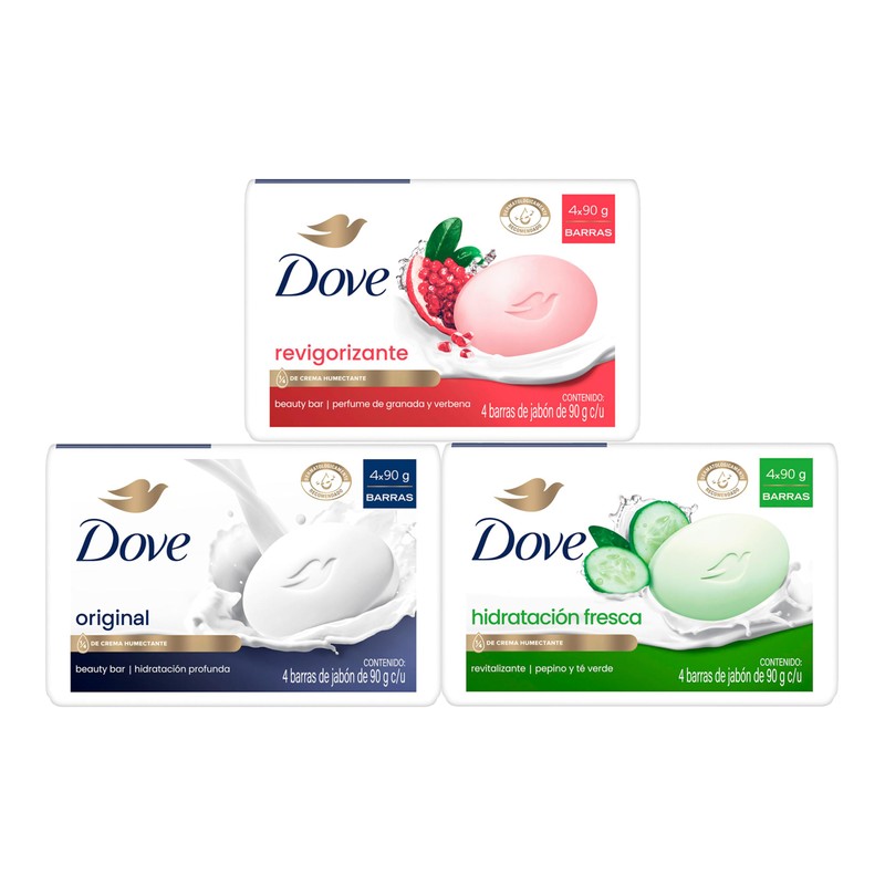 DOVE Kit Jabones de Belleza 3 x 4 pzas, Original