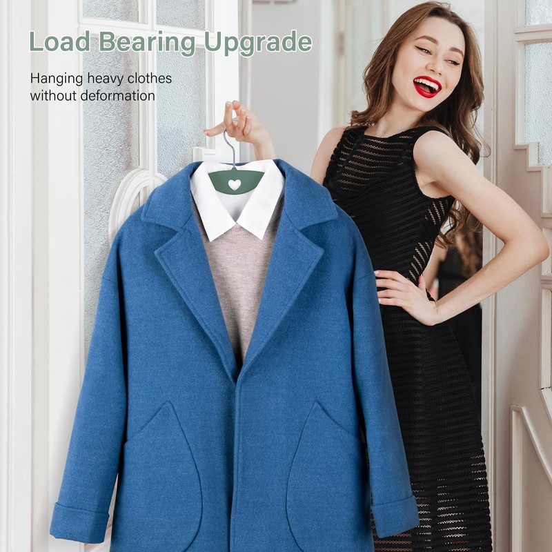 IEOKE Velvet Hangers, 50 Pack No Shoulder Bumps Ultra Thin
