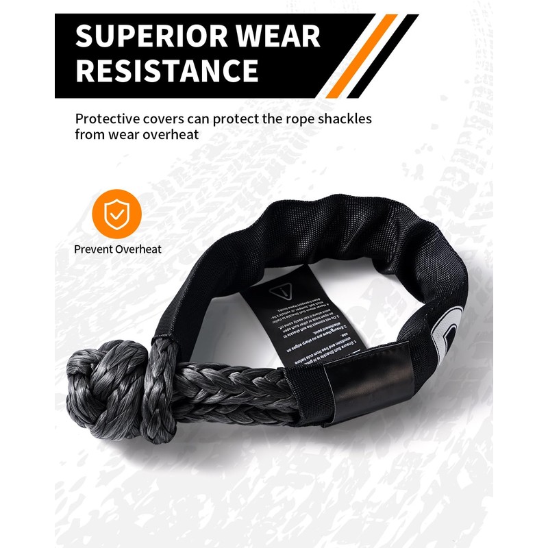 DAYDOOR 56,000 LBS Soft Shackle Recovery Kit, 1/2" x 22"