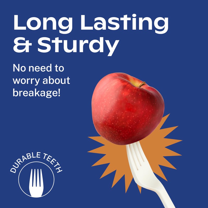 CORAL 100% Compostable Spoons - 120 Heavy Duty No Plastic