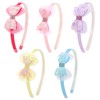 Candygirl 5 Pcs Sequin Bow Hairband Glitter Heart Headbands Cute