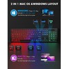 Wireless Keyboard and Mouse Combo - Large Print, RGB Backlit,