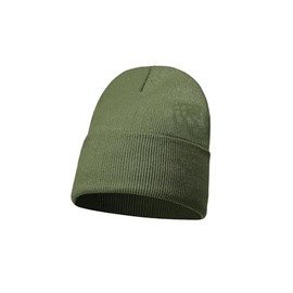 Olive Gren-Plain Turn Up Beanie Hat for Men Women Unisex, Stretchy Warm Knit Cuffed Beanie, Soft Hat for Winter-One Size