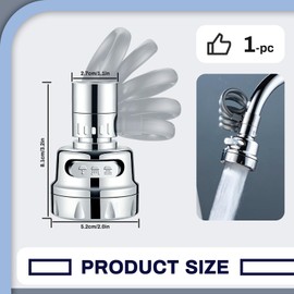 Yitexin Sink Faucet Sprayer Attachment, 3 Water Outlet Modes Faucet Extender Aerator with Stretchable Hose, Kitchen Water Saving Sink Sprayer Head for Wash Hand Hair Face (Silver)