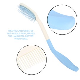 Agatige Long Reach Hairbrushes, Anti-slip Soft Comb and Brush Hair Brush for Elderly Long Reach Hair Brush for Inconvenient Upper Limb Activities