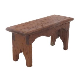 Dolls House Rustic Small Low Bench Miniature Wooden Hall Furniture1:12 Scale