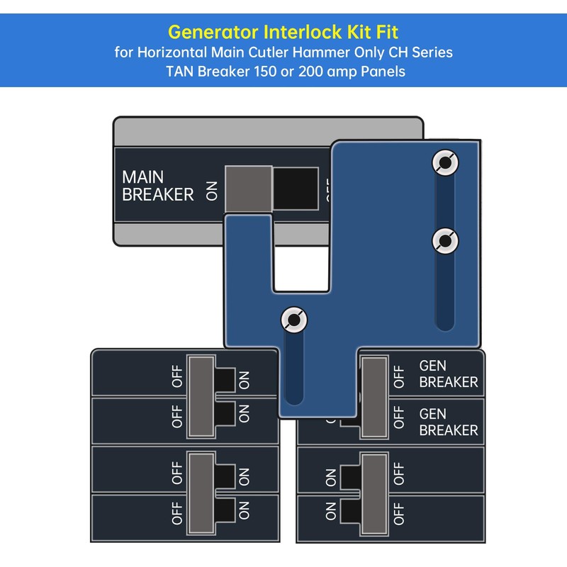 Generator Interlock Kit Fit for Eaton Cutler Hammer BR and