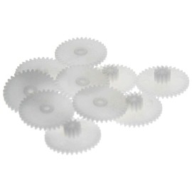 Bettomshin Plastic Gear 36102B 0.5 Modulus Pulley Belt Shaft Robot RC Motor Hand DIY Mechanical Parts Kit White 10pcs