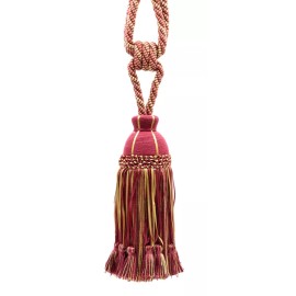 DÉCOPRO Tassel Tieback, Color# 71379 - Golden Raspberry Red [Sold Individually]