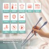 RECOHOME Reusable Long Silicone Cooking Chopsticks with Spoon 12 Inches