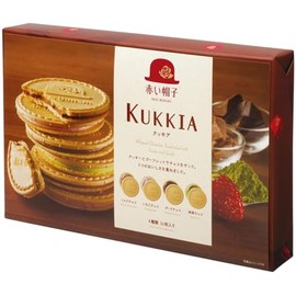 Kukkia Cookies 32 Pieces 4 Flavors Chocolate, Strawberry, Dark Chocolate, Matcha Green Tea