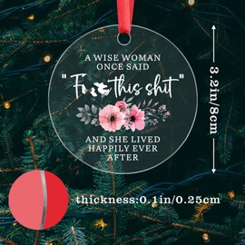 Retirement Gift for Woman Acrylic Ornament Coworker Leaving Gifts for Women Farewell Leaving Job Gifts Gifts for Coworkers Funny Retirement Gifts for Men Women Christmas Ornaments