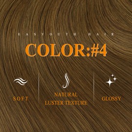 Easyouth Tape in Human Hair Extensions Natural Brown 16Inch Hair Extensions Tape in Human Hair #4 Dark Brown Tapes in Extensions Real Human Hair With Soft and Smooth Texture Dark Brown 40g 20pcs