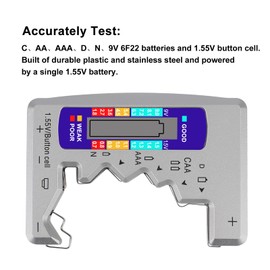 UMLIFE 2PACK BT-886 Battery Tester Checker BatteryTester for Battery C D 9V AA AAA 1.5V -black
