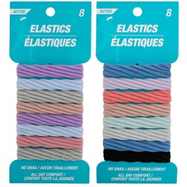 Active Hair Ties - 8 Pack (2 Sets) | Strong, Comfortable & Durable for Sports, Workouts & Daily Use