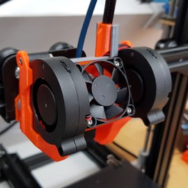 Wathai 5015 Blower Fan 12V, Ball Bearing DIY Brushless Cooling for Ender 3 with 1000mm/ 39in Wire, Turbo Centrifugal 12 Volt Fans Replacement 2 Pack